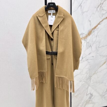 25fw Detachable scarf decorative coat jacket