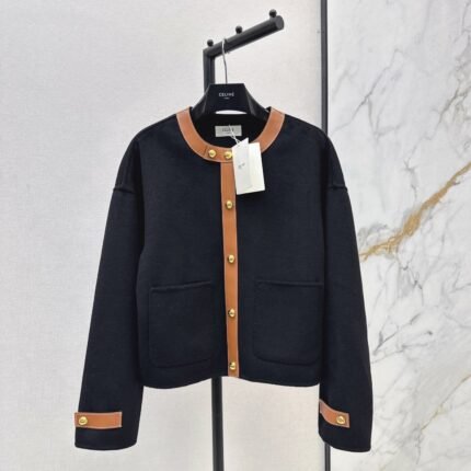 25fw Golden buckle cashmere jacket