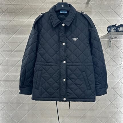 25fw Hooded drawstring waistband cotton jacket