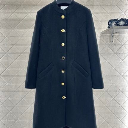 25fw Round neck long coat jacket