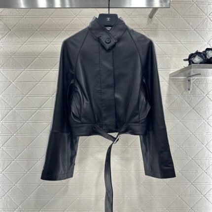 25fw Buckled lambskin jacket