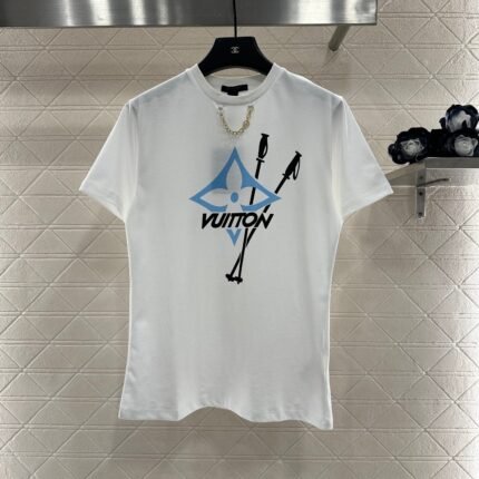 Chain round neck printed T-shirt