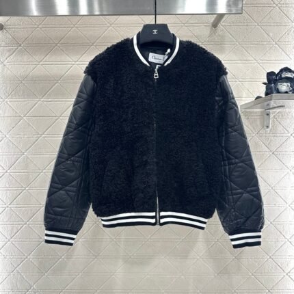 Teddy plush cotton jacket baseball jacket