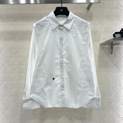 Solid color lace shirt