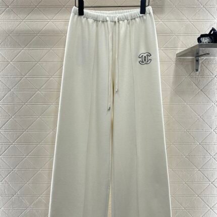 High waisted drawstring wide leg pants