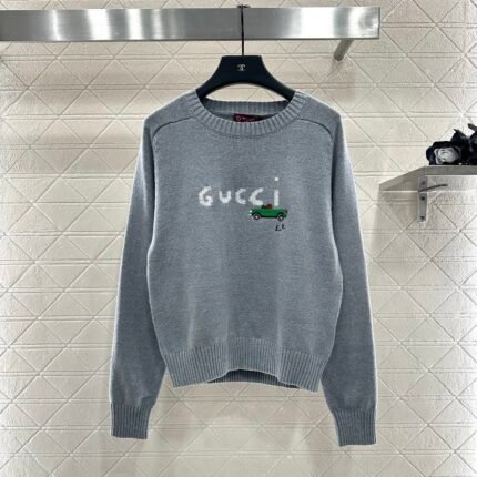 Embroidered crochet sweater