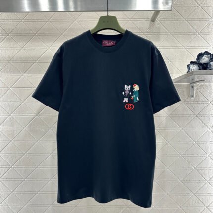 Embroidered Cartoon Logo T-shirt