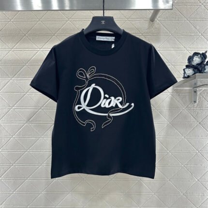Beaded Logo Ribbon T-Shirt