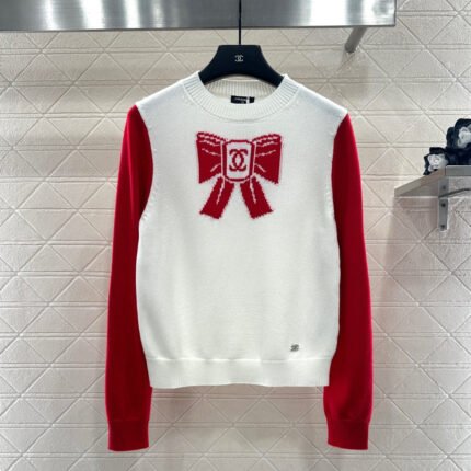 Raglan Long-Sleeve Sweater with Bow