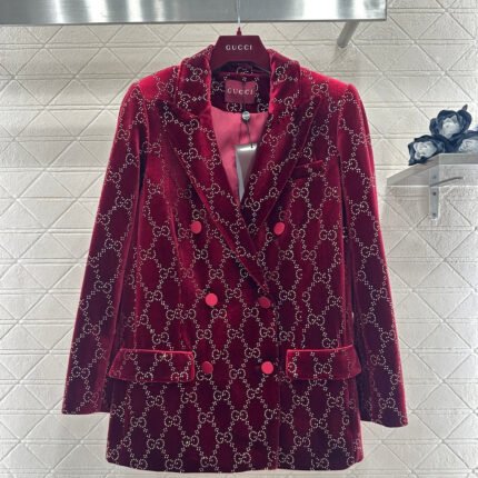 Silk Velvet Rhinestone Suit Jacket