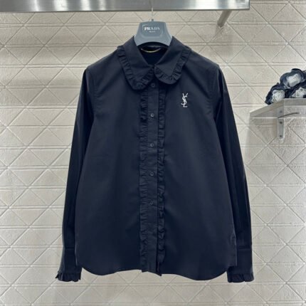 Located Ruffled Lace Shirt