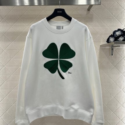 Four-Leaf Clover Letter Sweatshirt
