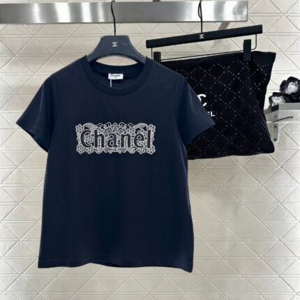 Lace Embroidered Logo T-shirt