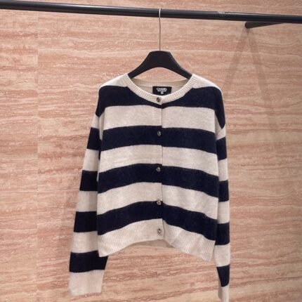 25fw Color blocking and striped cardigan(vintage series)