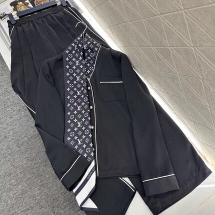 Printed Scarf, Top, and Pants Set