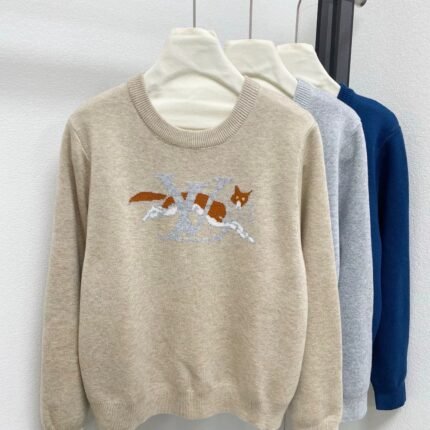 25fw Fox pattern wool sweater