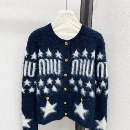 25fw Jacquard plush cardigan