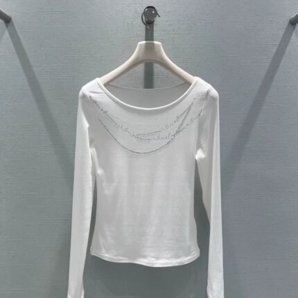 Rhinestone Long-Sleeve Top