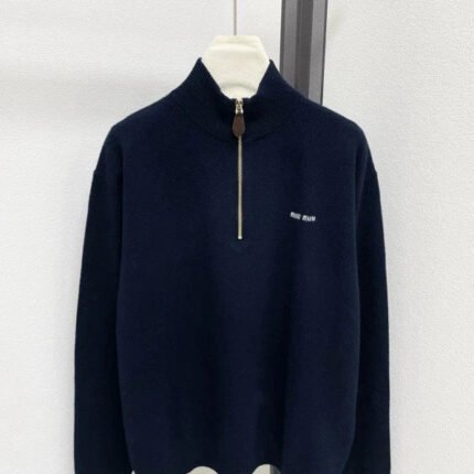 25fw Half zip cashmere sweater