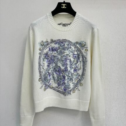 Velvet knitted sweater