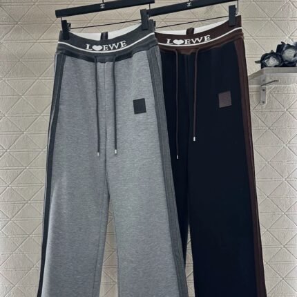 25fw Drawstring webbing wide leg pants