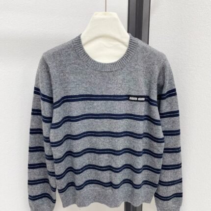 25fw Striped wool knitted sweater