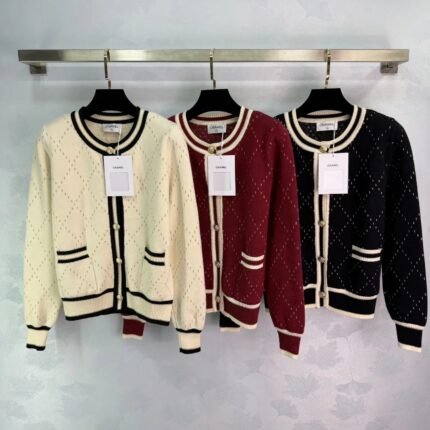 Diamond Pattern Knit Cardigan