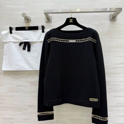Cashmere chain suspender sweater