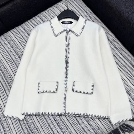 25fw Color blocking hook edge lapel jacket