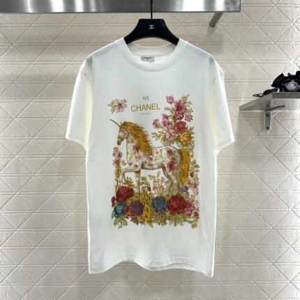25fw Round neck printed T-shirt