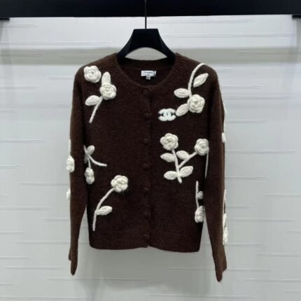 3D flower cardigan