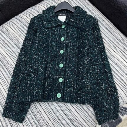 Handmade gemstone button lapel jacket