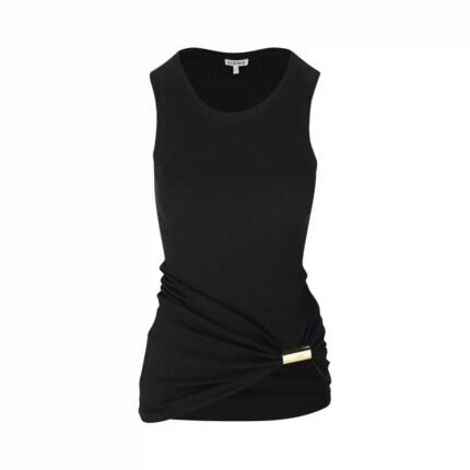 25fw Wrinkled gold buckle vest