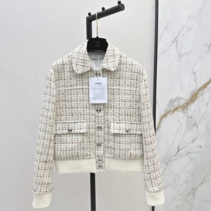 Woolen tweed collar jacket