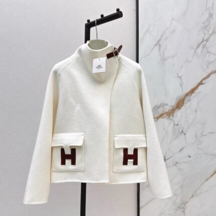Double-sided wool stand-up collar coat