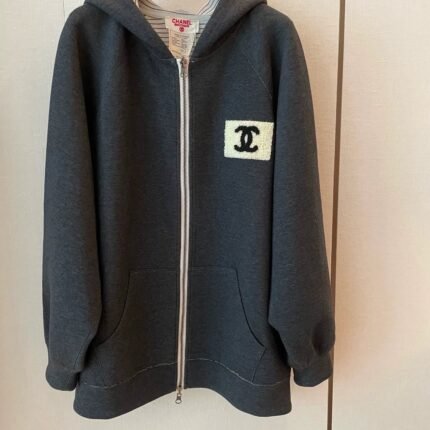 Zippered Hooded Sweatshirt