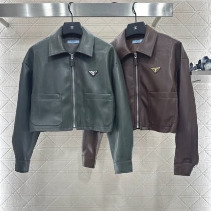 25fw Zipper leather jacket