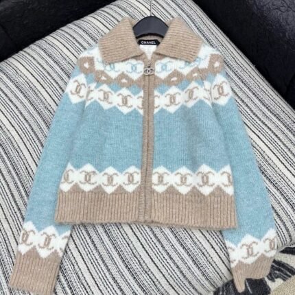 Double Diamond C Zipper Collar Jacket