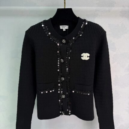 Sequined Knit Cardigan