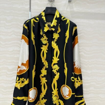 25ss printed silk shirt