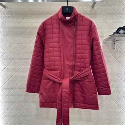 25 Stand up collar zipper medium length nylon cotton jacket