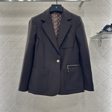 25 lapel zipper pocket blazer