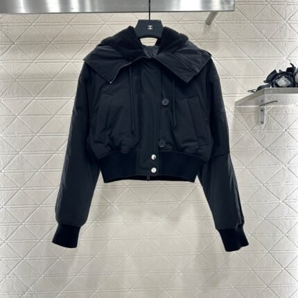 25 Hooded zipper cotton jacket