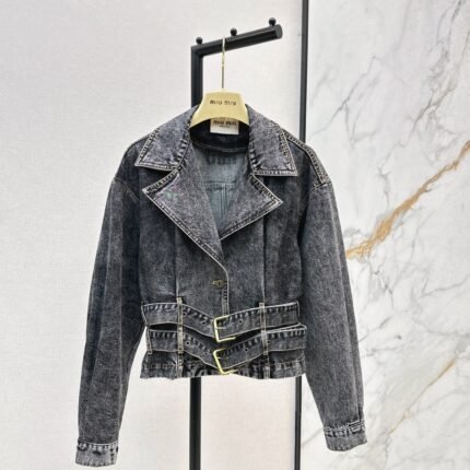 25fw new belt denim jacket