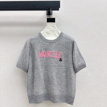 25fw new embroidery knitted short sleeves