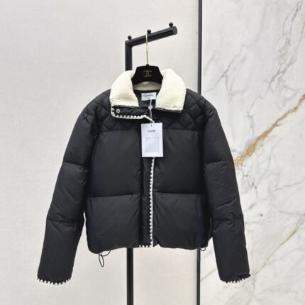 25fw new stand collar contrast color down jacket