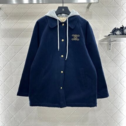 25fw new hooded drawstring cotton jacket