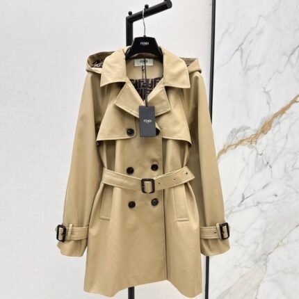 25fw new lapel belt windbreaker jacket