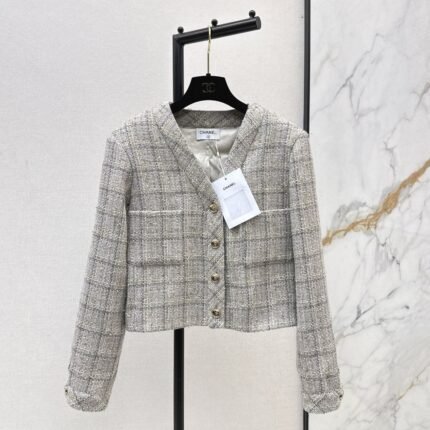 25fw new V-neck woven jacket