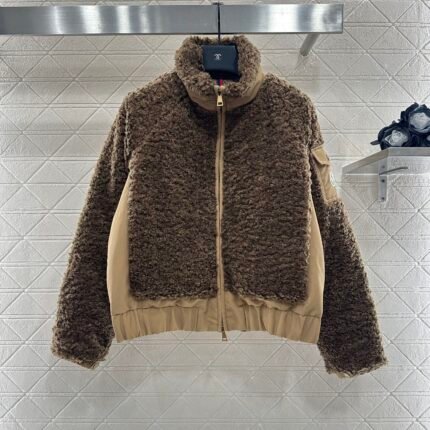 25 Teddy plush zipper down jacket